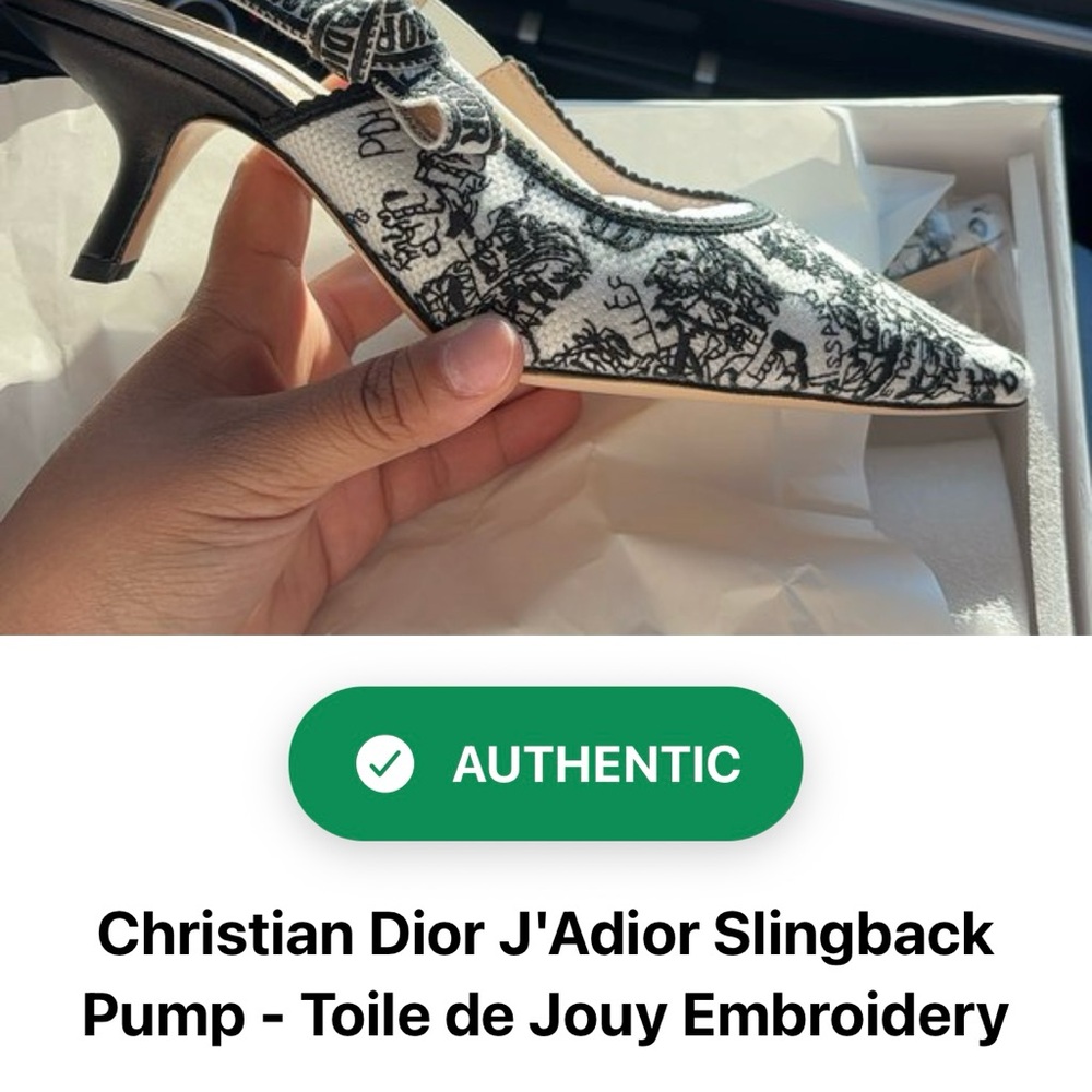 Dior Women's Monochrome Patterned Heels - Picture 10 of 10